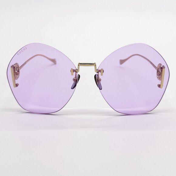 NEW GUCCI SUNGLASSES GG1203S 001 GOLD WOMEN EYEWEAR GUCCI main image 4